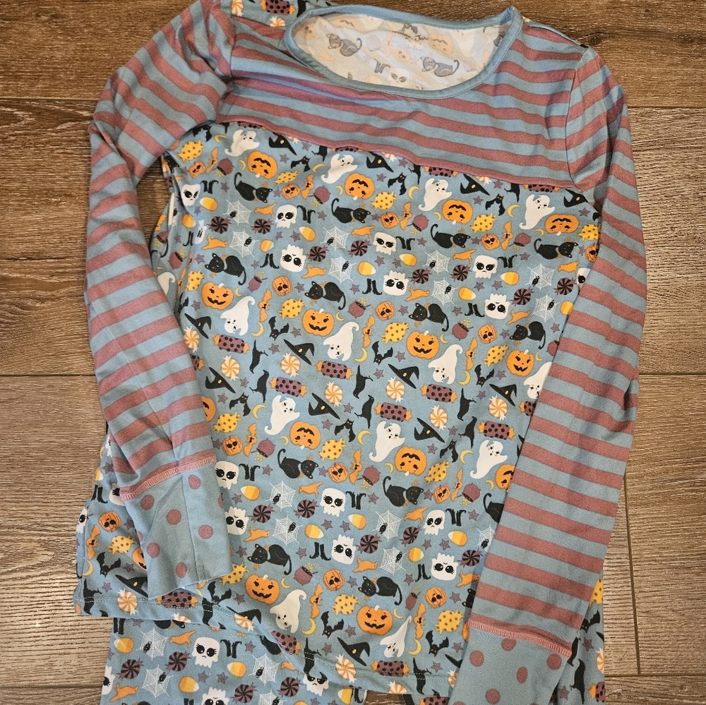 Matilda Jane Halloween Pajama Set - Blue and Orange